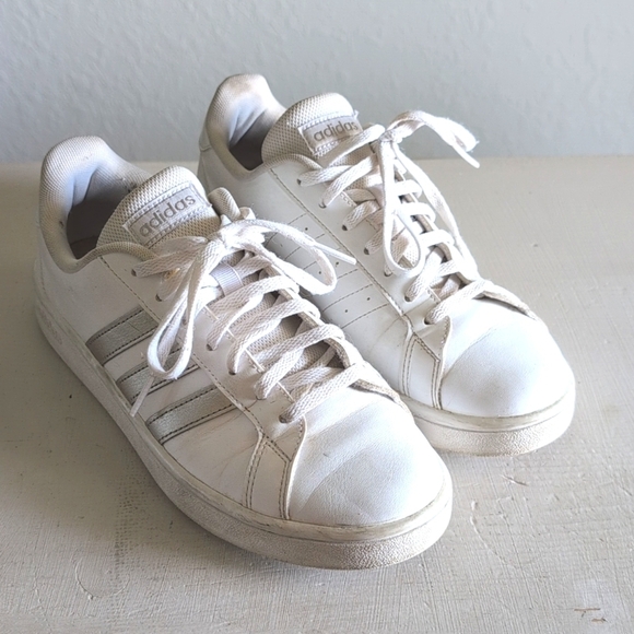 adidas Shoes - Adidas Grand Court White Sneakers Size 8